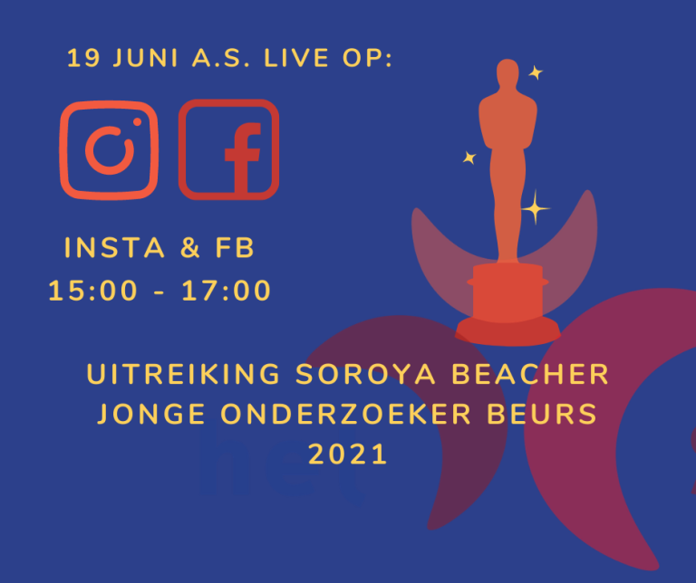 Uitreiking Soroya Beacher Jonge Onderzoeker Beurs 2021