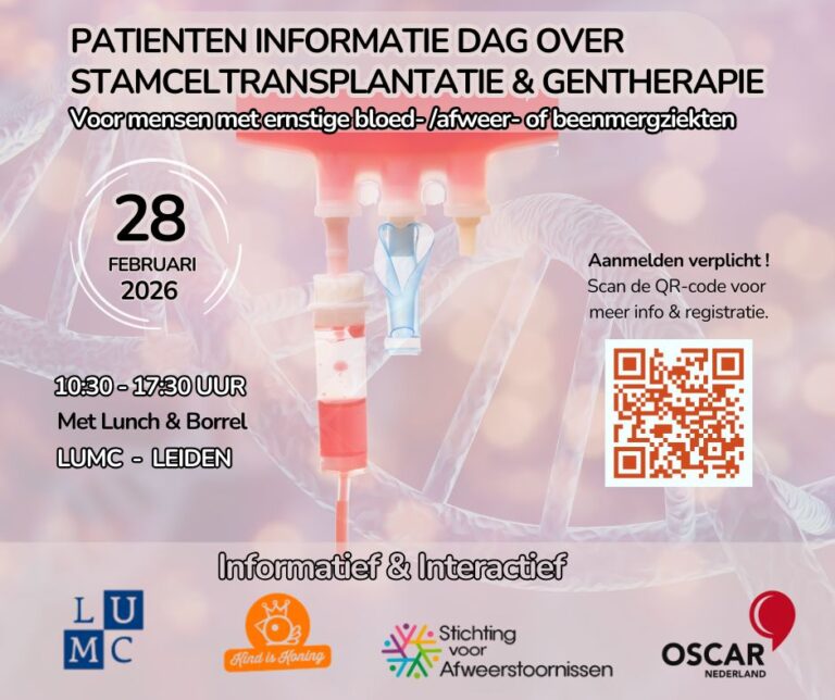 PATIENTEN INFORMATIE DAG OVER STAMCELTRANSPLANTATIE & GENTHERAPIE