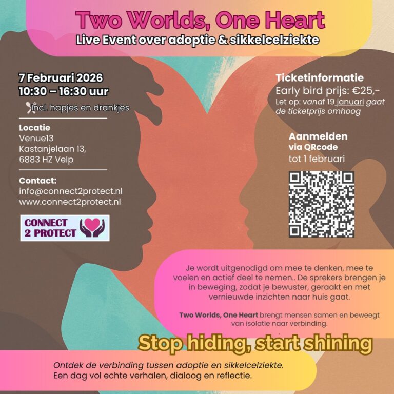 Afgelast: Two Worlds, One Heart (sikkelcelziekte & adoptie)