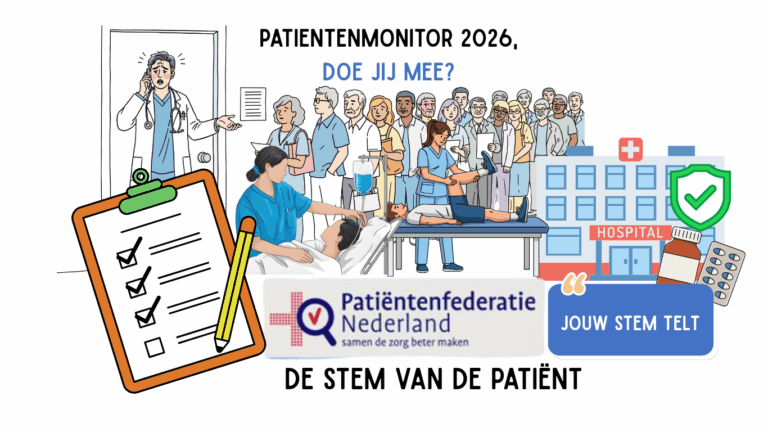 Doe mee aan de Patiëntenmonitor 2026 – Laat jouw stem meetellen